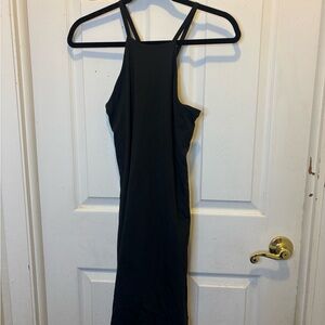 Madewell MWL Black Flex Fitness Bodycon Midi Dress